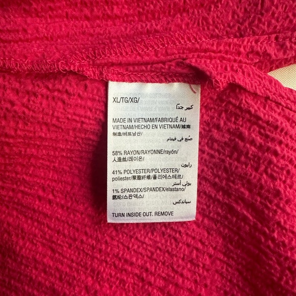 JM Collection Vibrant Coral Blouse with Button Details - Picture 2 of 11